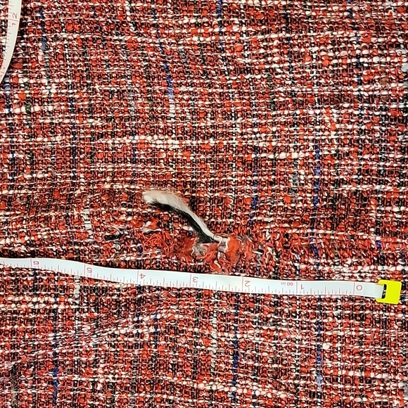 🪡 Adam Lippes Red Tweed Sheath Dress, Sz 8 - Picture 11 of 12